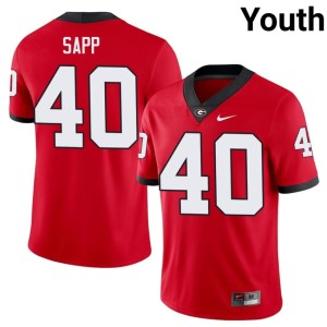 Youth #40 Red Theron Sapp 2026-27 UGA Jersey 398512-942