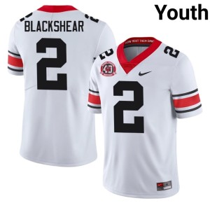Youth White DGDs 1980 National Champions 40th Anniversary #2 Embroidery Thomas Blackshear Jersey 218074-983
