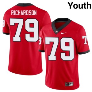 Youth Red Game Georgia Bulldogs TyQuez Richardson #79 Jerseys 840804-576