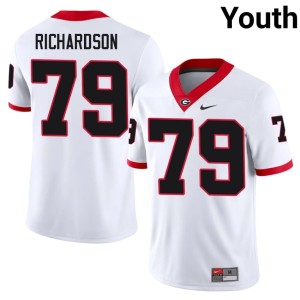 Youth Georgia White TyQuez Richardson College #79 Jerseys 487992-276