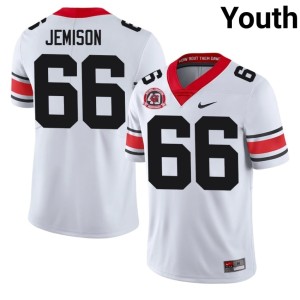 Youth 1980 National Champions 40th Anniversary White Stitched #66 UGA Tyreek Jemison Jersey 293700-745