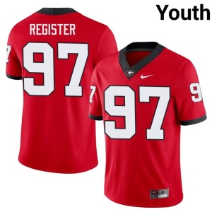 Youth University of Georgia Wade Register #97 Stitched Red Jerseys 653590-177