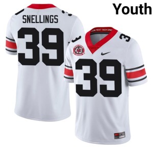 Youth Limited Go Dawgs Will Snellings #39 White 1980 National Champions 40th Anniversary Jerseys 157685-701