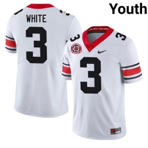Youth White #3 Zamir White UGA University 1980 National Champions 40th Anniversary Jersey 660931-562