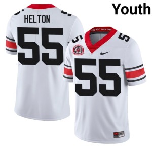 Youth Football Georgia Bulldogs #55 1980 National Champions 40th Anniversary Zykie Helton White Jersey 656822-218