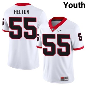 Youth Zykie Helton #55 NCAA White Bulldog Nation Jerseys 478646-494