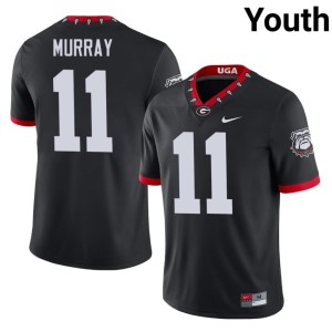 Youth #11 Mascot 100th Anniversary Aaron Murray High School Georgia Black Jersey 923315-229