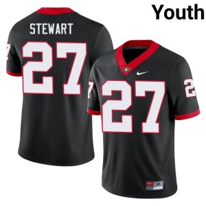 Youth Georgia Bulldogs Blake Stewart Black #27 High School Jerseys 349451-388