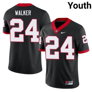 Youth Black Official #24 Bo Walker Bulldog Nation Jersey 941075-173