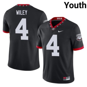 Youth High School CJ Wiley Black University of Georgia Mascot 100th Anniversary #4 Jersey 273641-439