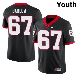 Youth Black University of Georgia Bulldogs Clinton Barlow Game #67 Jersey 215088-373