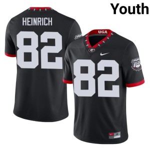Youth Mascot 100th Anniversary Black Colton Heinrich High School Georgia #82 Jerseys 430242-452