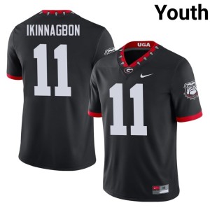 Youth UGA Black Alumni Mascot 100th Anniversary #11 Darren Ikinnagbon Jerseys 118165-779