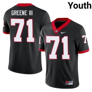 Youth #71 Black Dawgs High School Earnest Greene III Jersey 488417-498