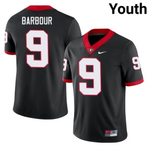 Youth Black Ethan Barbour University of Georgia Bulldogs #9 Game Jersey 864780-856