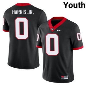 Youth Game #0 Gabe Harris Jr. Black Georgia Bulldogs Jerseys 294245-588