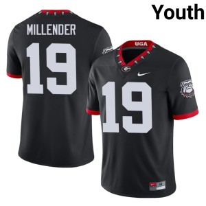 Youth Black Mascot 100th Anniversary High School #19 Hezekiah Millender University of Georgia Jersey 776819-807