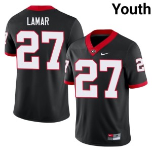 Youth #27 Official Georgia Jae Lamar Black Jersey 151541-424
