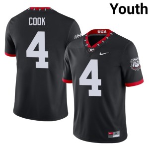 Youth Bulldog Nation College James Cook Mascot 100th Anniversary Black #4 Jerseys 630878-976