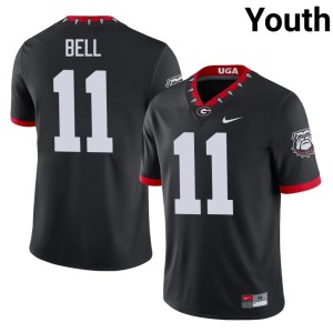 Youth Mascot 100th Anniversary Go Dawgs #11 University Jeremy Bell Black Jersey 257815-896