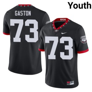 Youth Official Mascot 100th Anniversary Black #73 Juan Gaston Damn Good Dawgs Jersey 306331-351