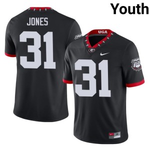 Youth Kyron Jones Go Dawgs #31 NCAA Mascot 100th Anniversary Black Jersey 752941-300