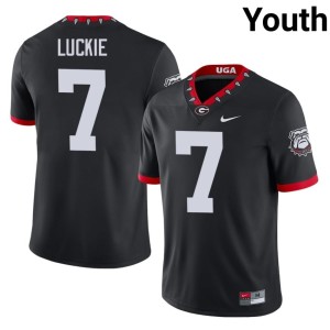 Youth Black #7 Lawson Luckie Mascot 100th Anniversary UGA Official Jersey 138678-437