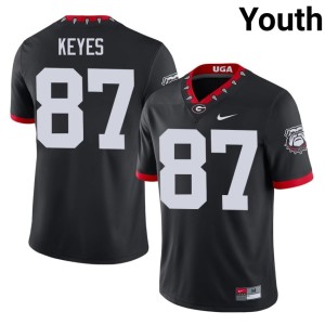 Youth Mascot 100th Anniversary Official Lincoln Keyes #87 Black University of Georgia Bulldogs Jersey 265505-321