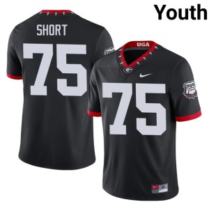 Youth Black Georgia Bulldogs NCAA #75 Mason Short Mascot 100th Anniversary Jersey 329496-605