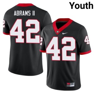 Youth UGA #42 Nick Abrams II Black High School Jersey 488314-368