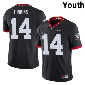 Youth Game #14 Rasean Dinkins Black Mascot 100th Anniversary Damn Good Dawgs Jersey 493758-426