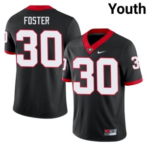 Youth Black #30 Stitched Terrell Foster UGA Jerseys 716190-687