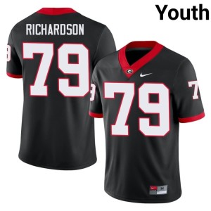 Youth Black UGA TyQuez Richardson #79 NCAA Jerseys 365250-241