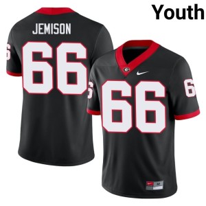 Youth Black Tyreek Jemison #66 UGA Replica Jersey 836210-243