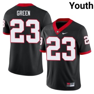 Youth #23 Official Tyriq Green UGA Bulldogs Black Jersey 472604-839