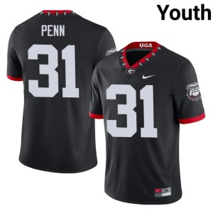 Youth Mascot 100th Anniversary #31 Wade Penn NCAA Georgia Black Jersey 588766-935