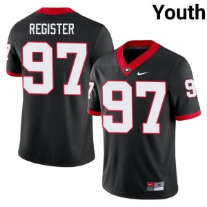 Youth Black Georgia Bulldogs Wade Register #97 NCAA Jersey 507063-598