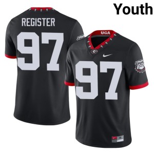 Youth 2026 Wade Register Damn Good Dawgs #97 Black Mascot 100th Anniversary Jersey 865015-655