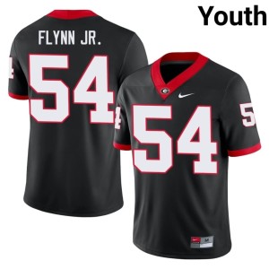 Youth UGA Bulldogs Black Waltclaire Flynn Jr. #54 Game Jerseys 518838-357