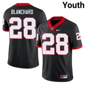 Youth Walter Blanchard Official UGA Black #28 Jersey 902279-795