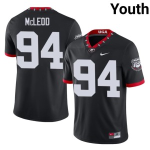 Youth Xzavier McLeod #94 Georgia Bulldogs Mascot 100th Anniversary Black Player Jerseys 903512-817