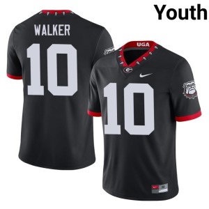 Youth #10 Go Dawgs Zayden Walker Mascot 100th Anniversary Black Official Jersey 227797-106