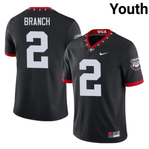 Youth 2026 Zion Branch Mascot 100th Anniversary University of Georgia Bulldogs #2 Black Jersey 300543-193