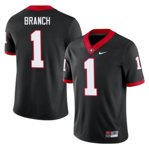 Mens Georgia #1 Black Zachariah Branch University Jerseys 826305-311