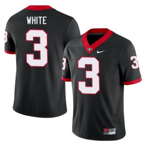 Men Black #3 Georgia Bulldogs Game Zamir White Jersey 415578-636