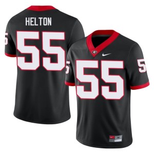 Men Replica Bulldog Nation Zykie Helton Black #55 Jersey 709242-497