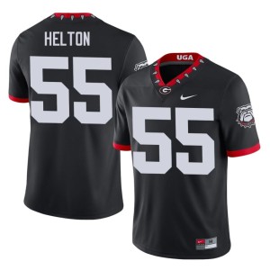 Mens NCAA Damn Good Dawgs Black #55 Zykie Helton Mascot 100th Anniversary Jersey 236184-146
